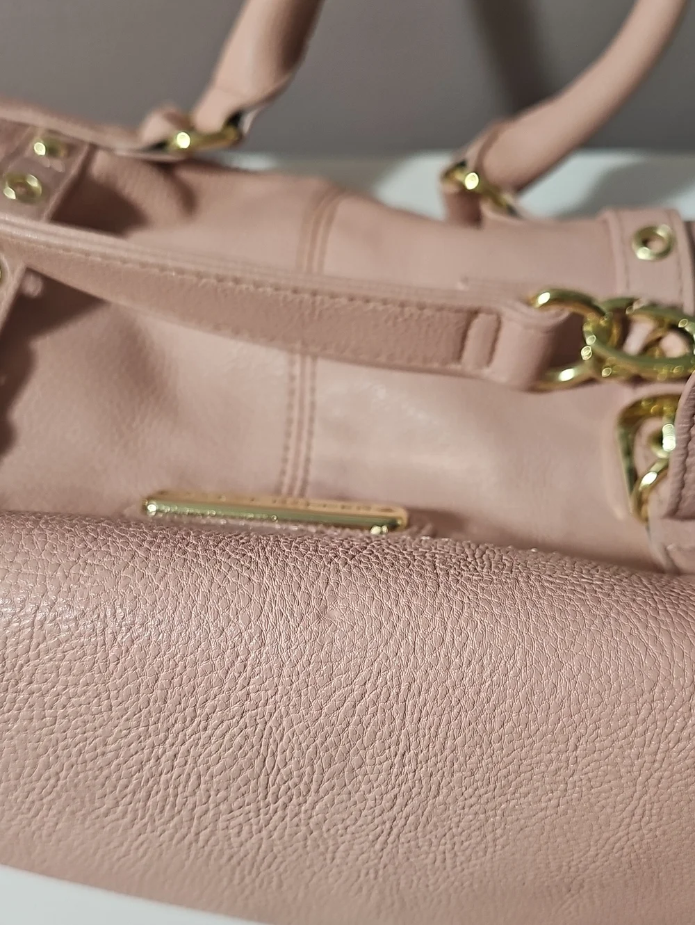 Steve Madden Pink Studded Barrel Bag